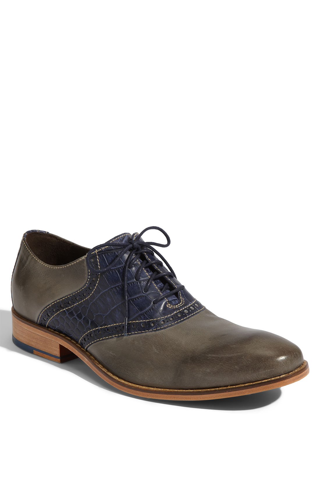 Cole Haan Air Colton Saddle Shoe, Gray/navy in Blue for