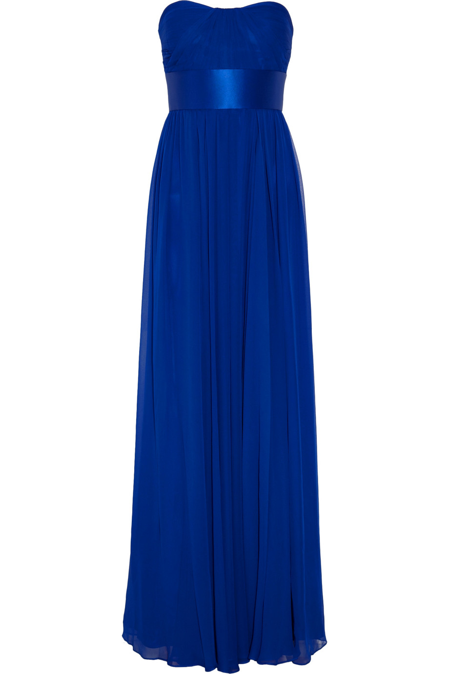 Notte By Marchesa Strapless Silk-chiffon Gown in Blue | Lyst