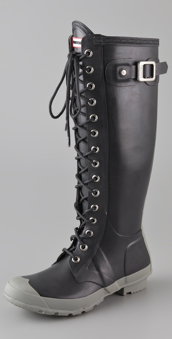 hunter lace up boot