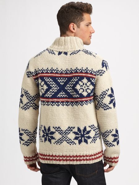 Scotch & Soda Handknit Wool Sweater in White for Men - Lyst