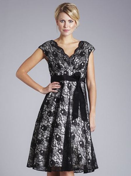 John Lewis Women Lace Prom Dress Black in Black | Lyst