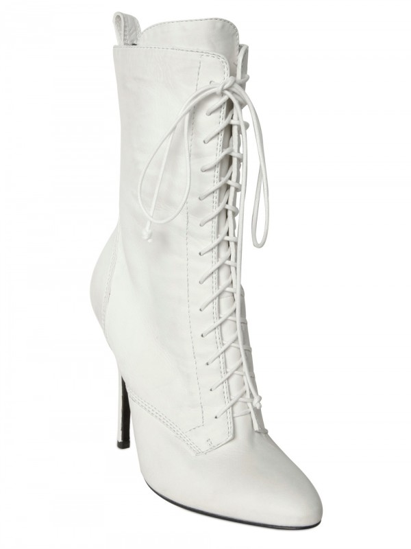 balmain white boots