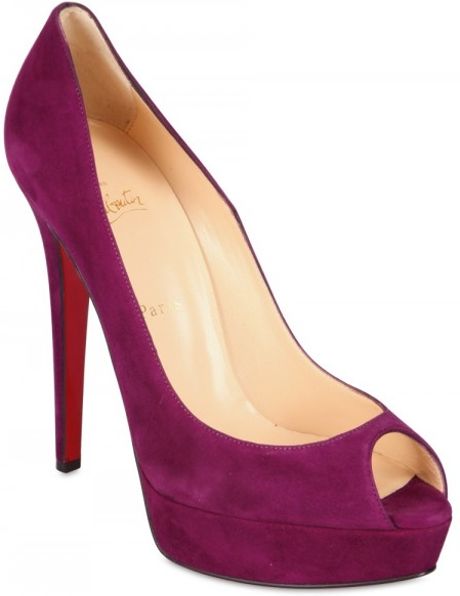 Christian Louboutin 140mm Banana Suede Pumps in Purple | Lyst