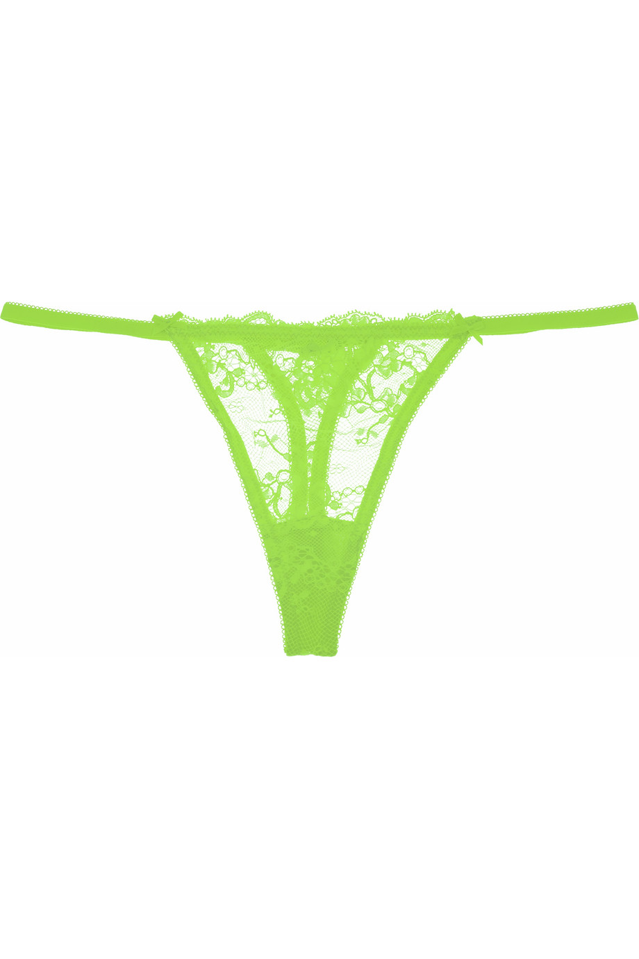 Deborah Marquit French Lace Thong in Green