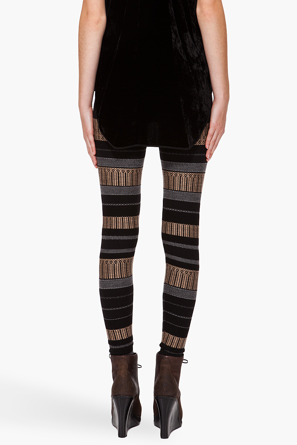 Lyst Edun Jacquard Sweater Leggings in Black