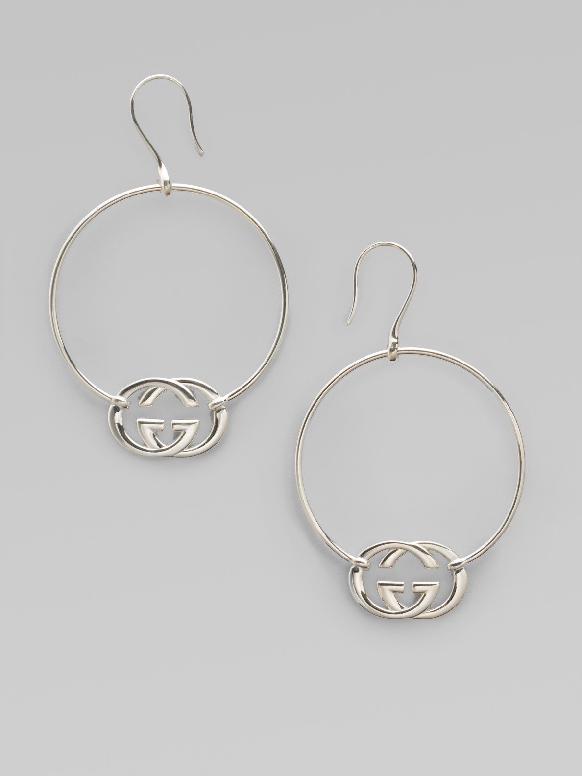 gucci hoop earrings silver