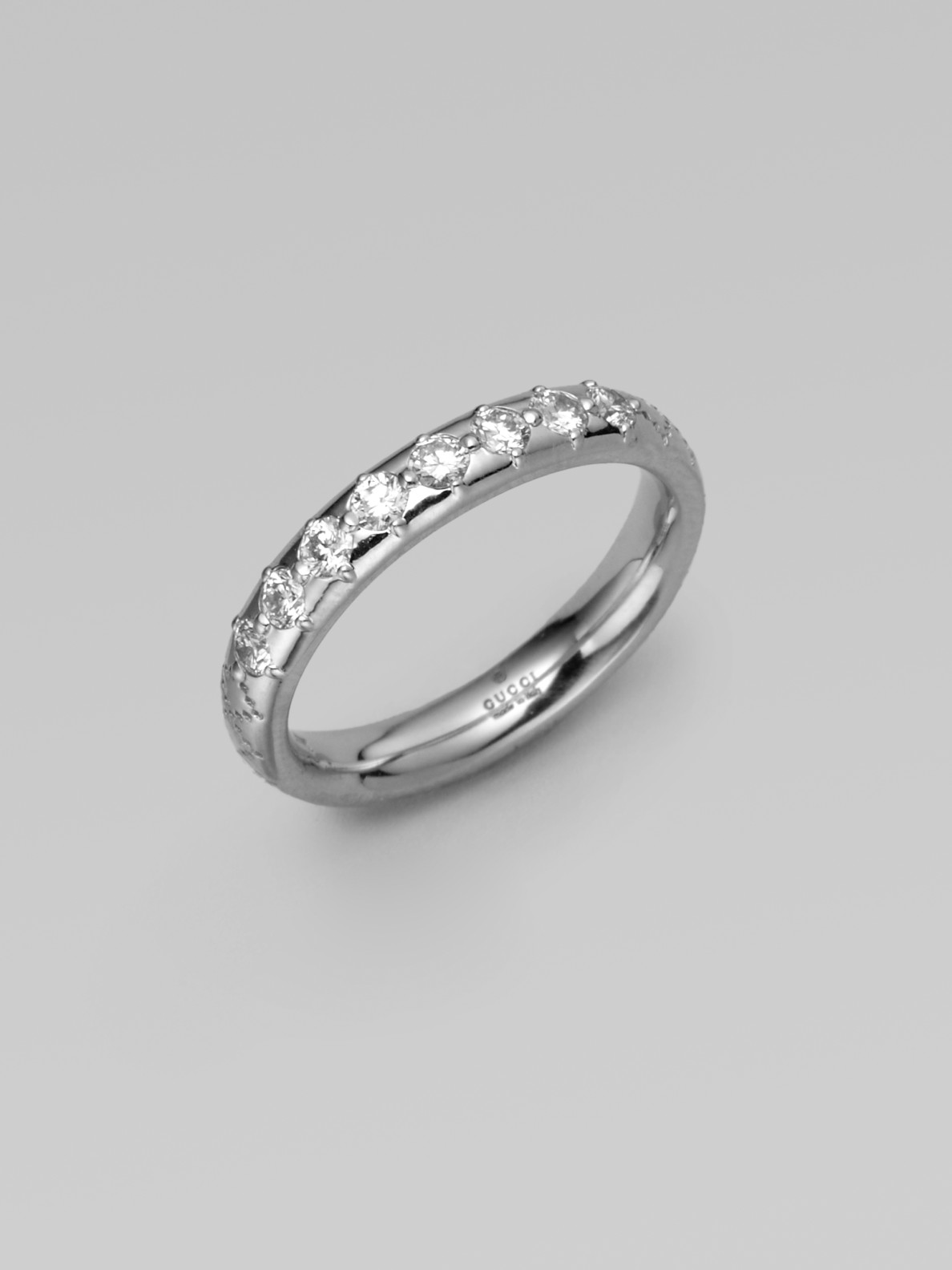Gucci 18k White Gold Diamond Ring - Lyst
