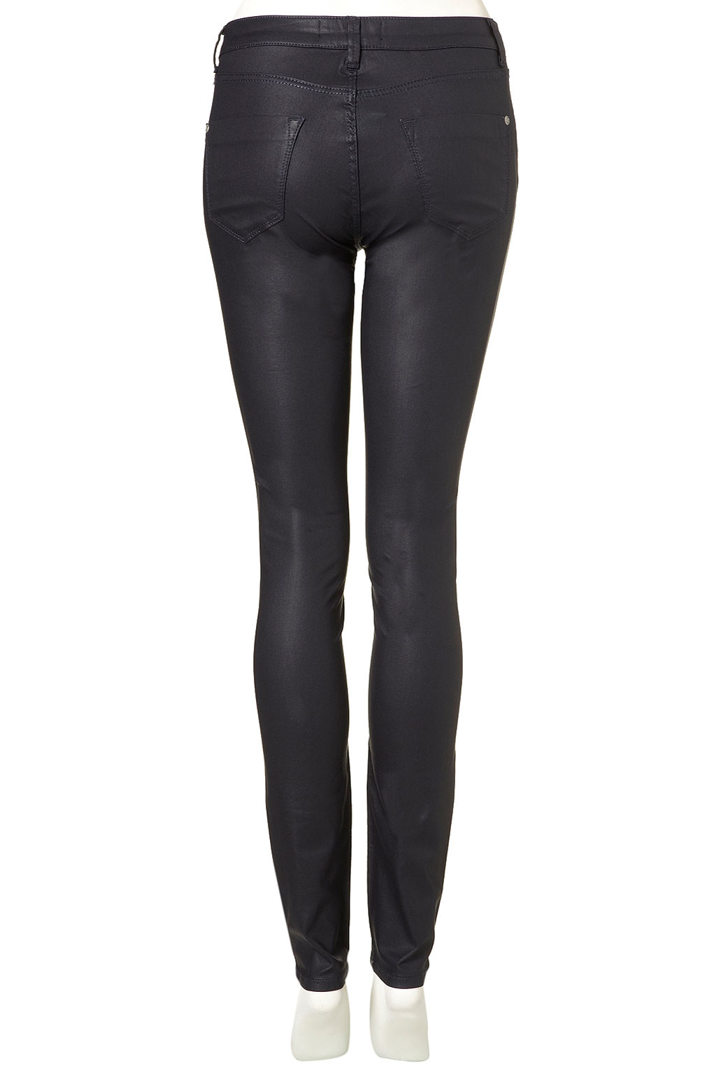 Wet Look Coated Skinny Jeans in Navy Blue (Black) Lyst