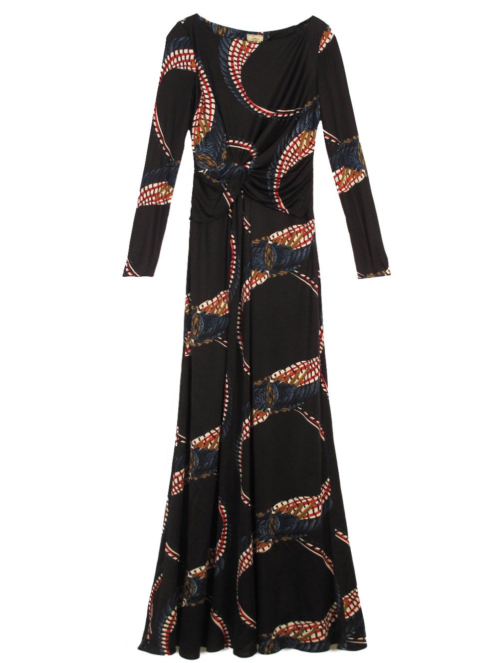 Issa Long Sleeve Silk Jersey Dress in Black | Lyst