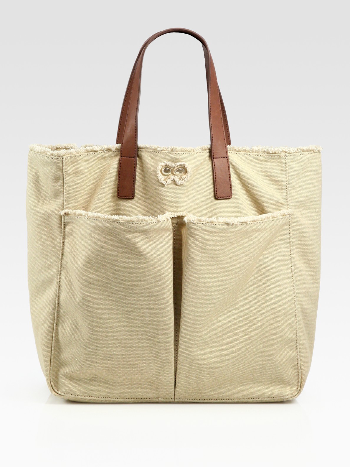 Anya Hindmarch Nevis Canvas Tote Bag in Beige | Lyst