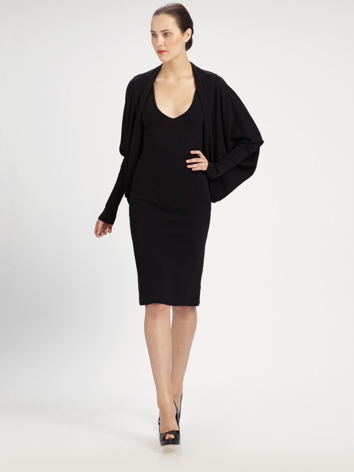 donna karan black dress