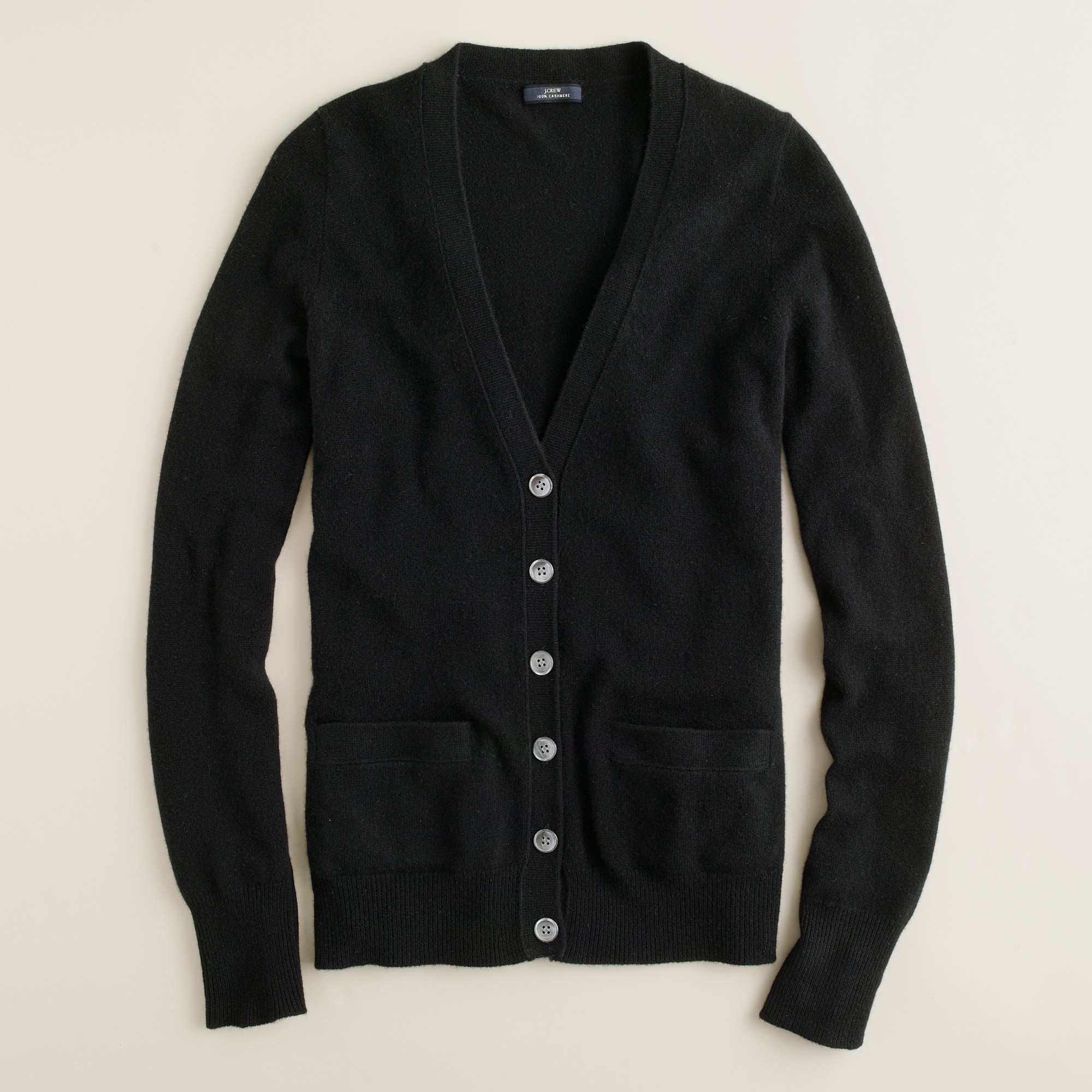 J.Crew Collection Cashmere Boyfriend Cardigan Sweater in Black | Lyst