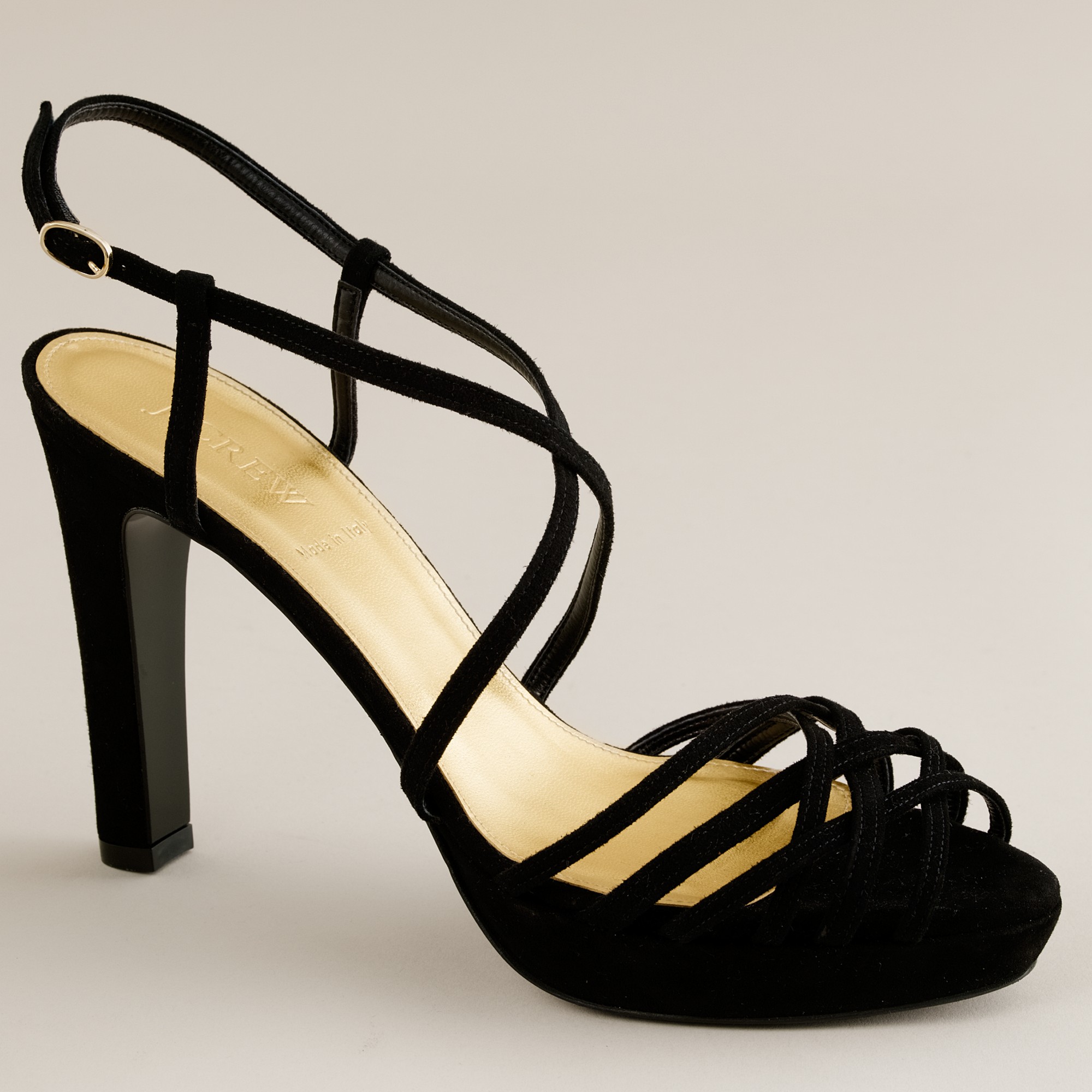 J.crew Huarache Platform Heels in Black Lyst