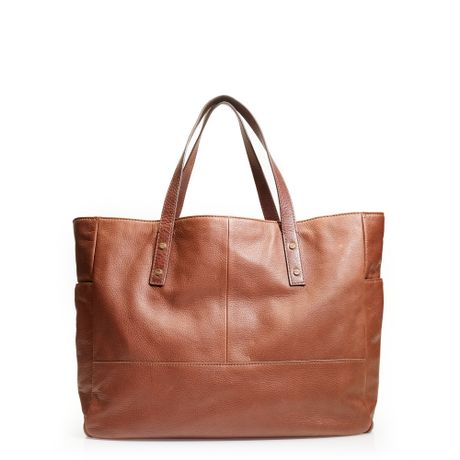 J.crew Newsstand Tote in Brown (brownstone) | Lyst
