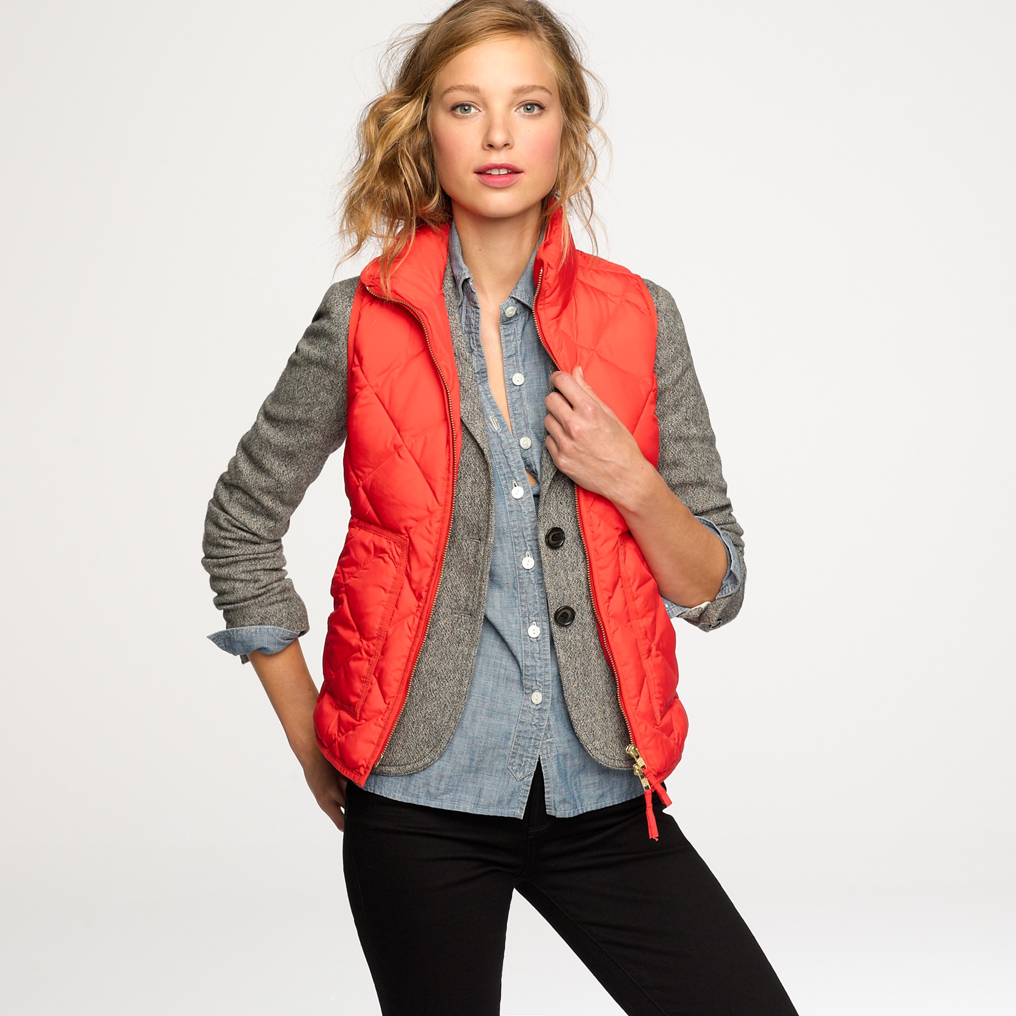 J.Crew Excursion Quilted Vest in Red - Lyst
