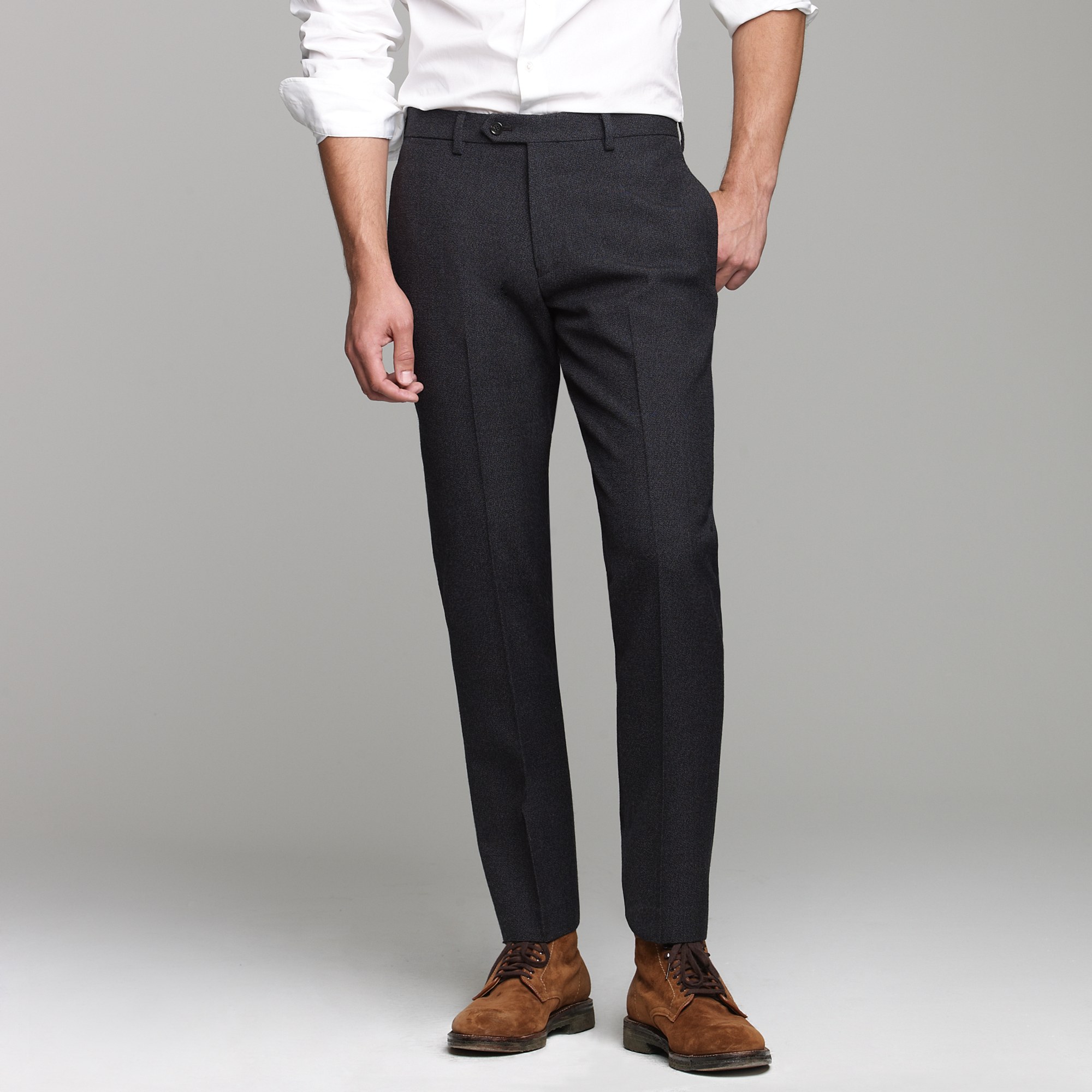 J.Crew Ludlow Slim Suit Pant in Thornproof Wool in Gray for Men | Lyst