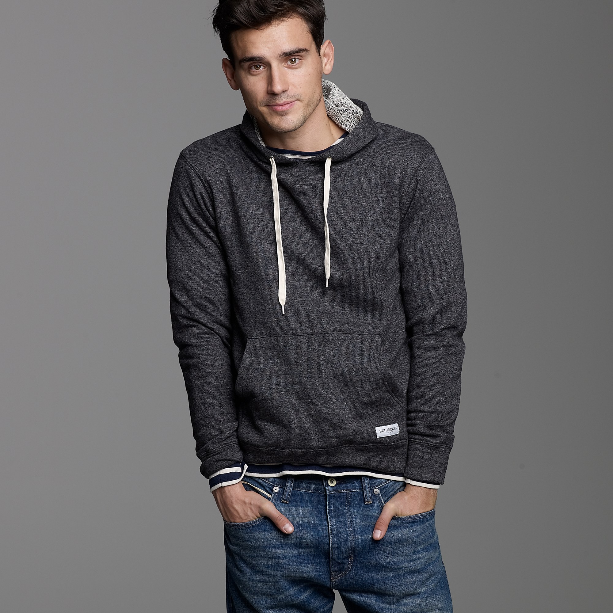 Download J.Crew Saturdays Pullover Hooded Sweatshirt in Gray for ...