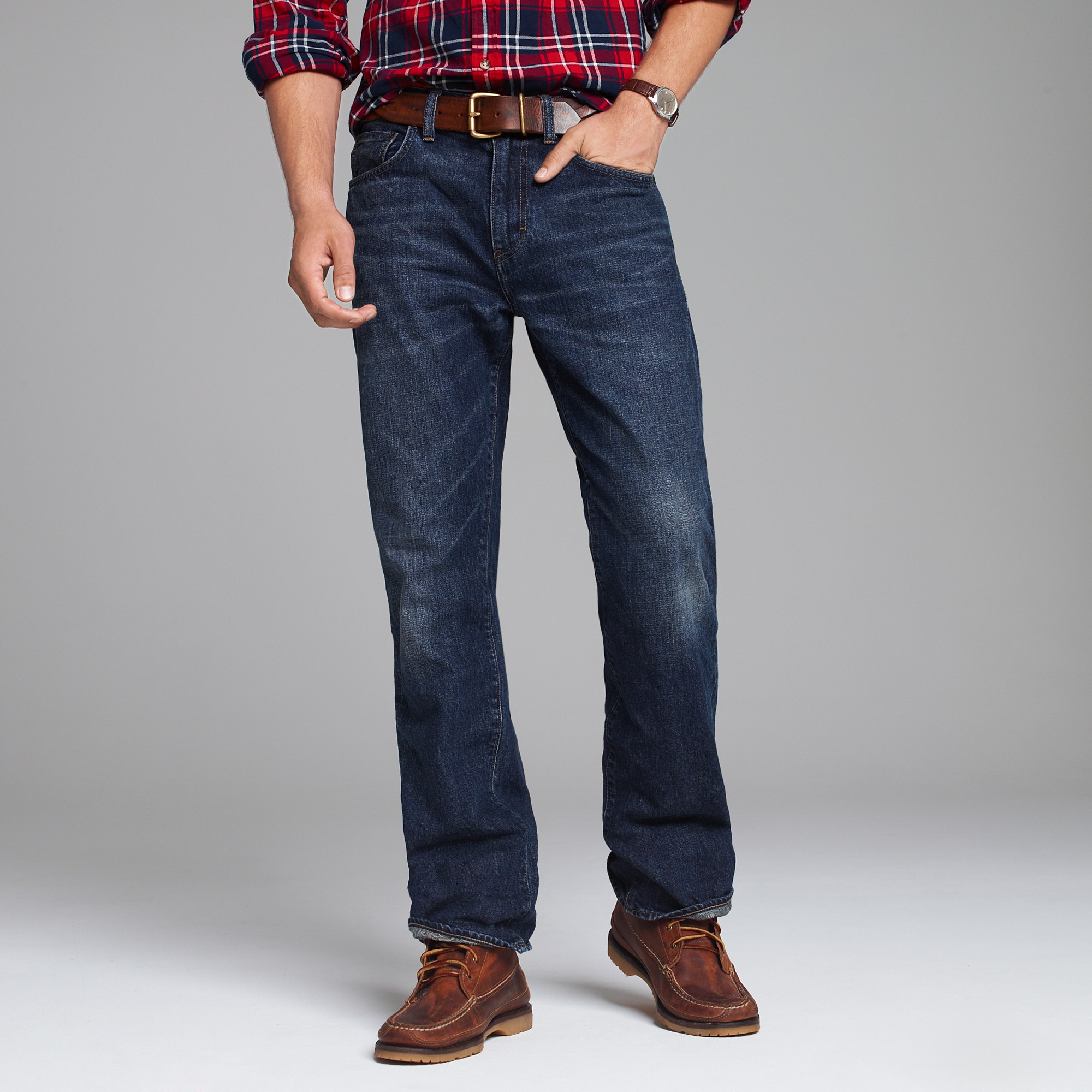 J.crew Bootcutfit Jean in Indigo Medium Worn Wash in Blue for Men Lyst