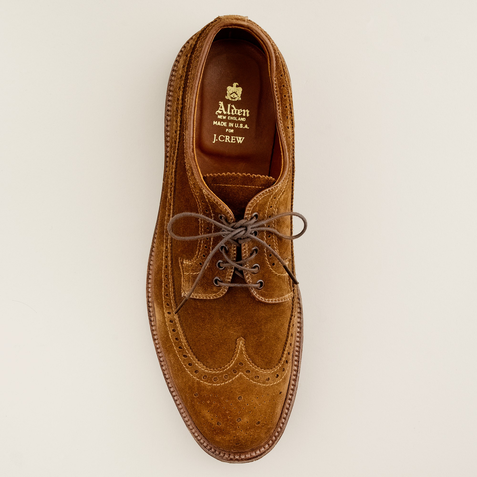 alden suede wingtip