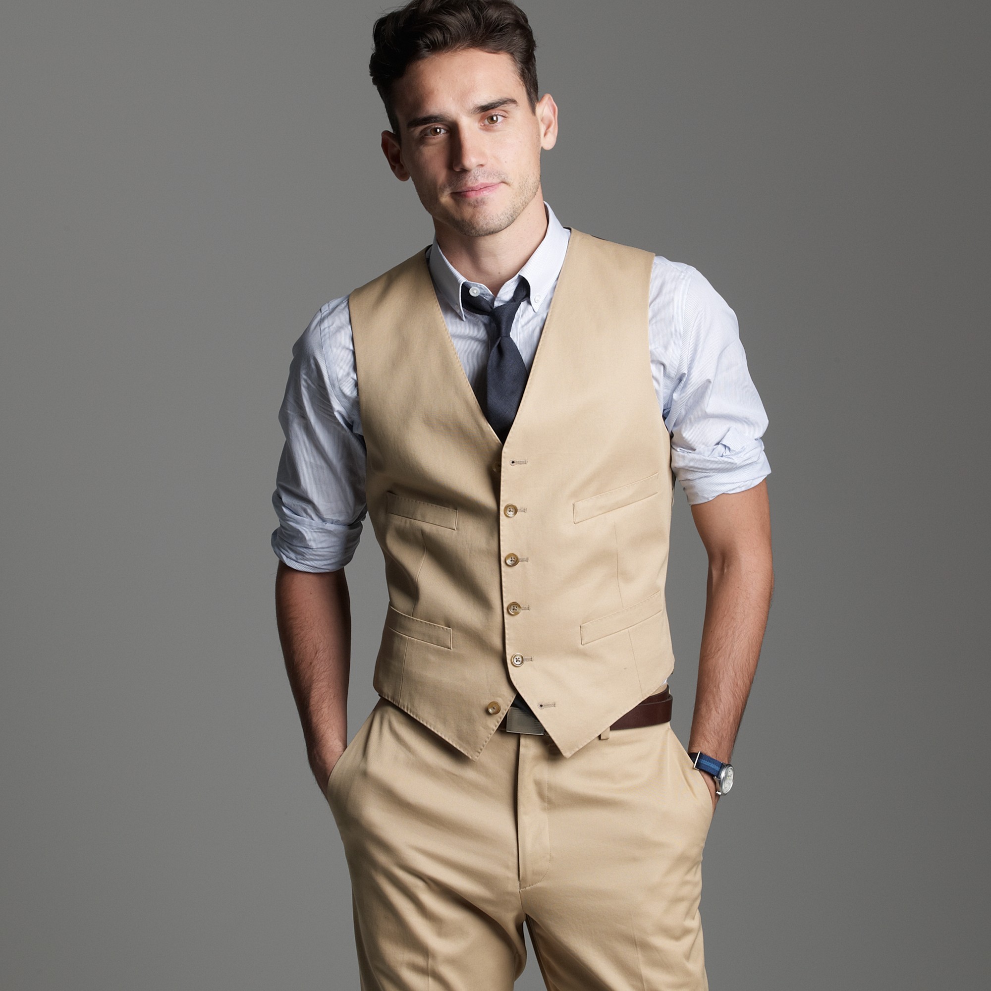 J.Crew Suit Vest in Italian Chino in Natural for Men | Lyst