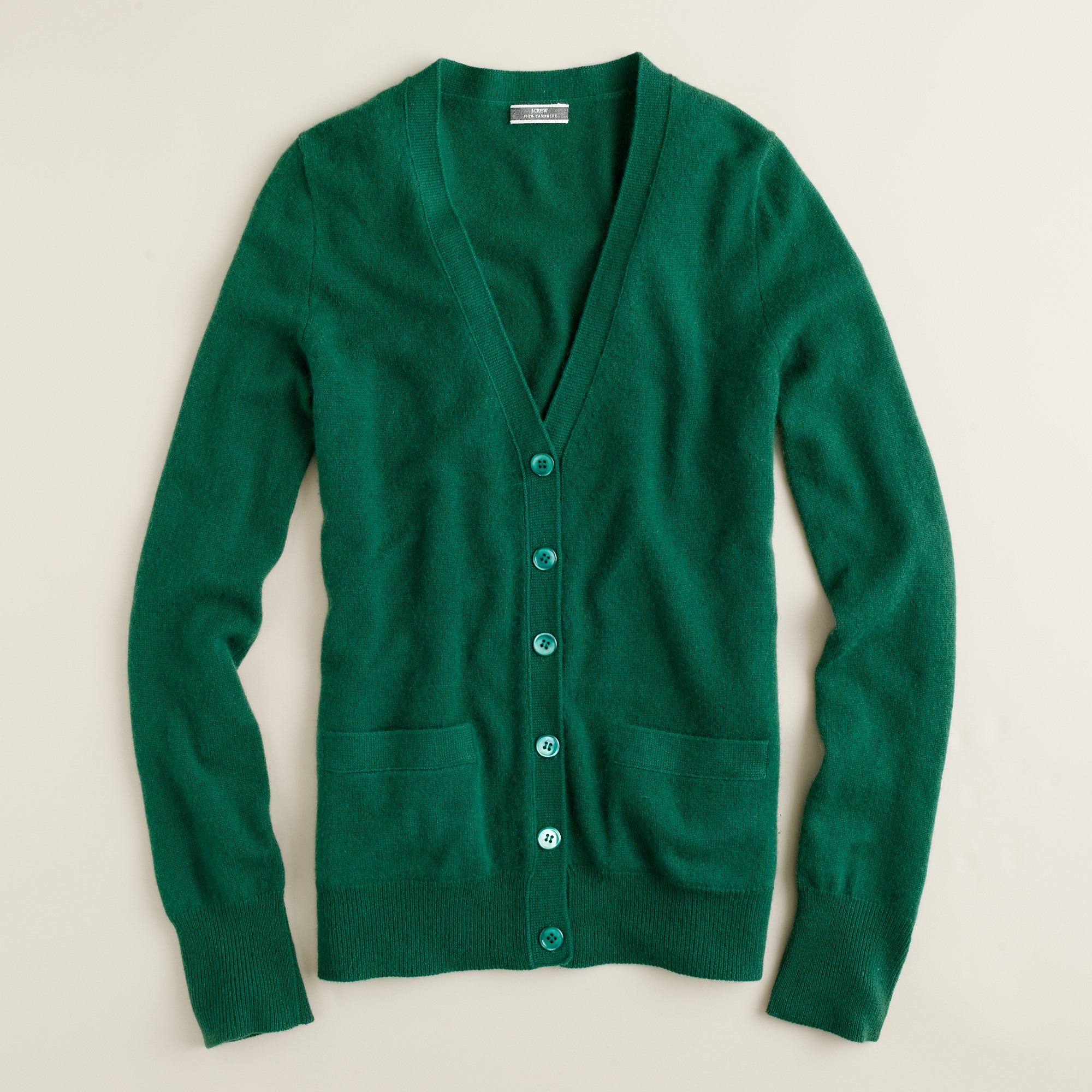 J.Crew Cashmere Boyfriend Cardigan in Green Lyst