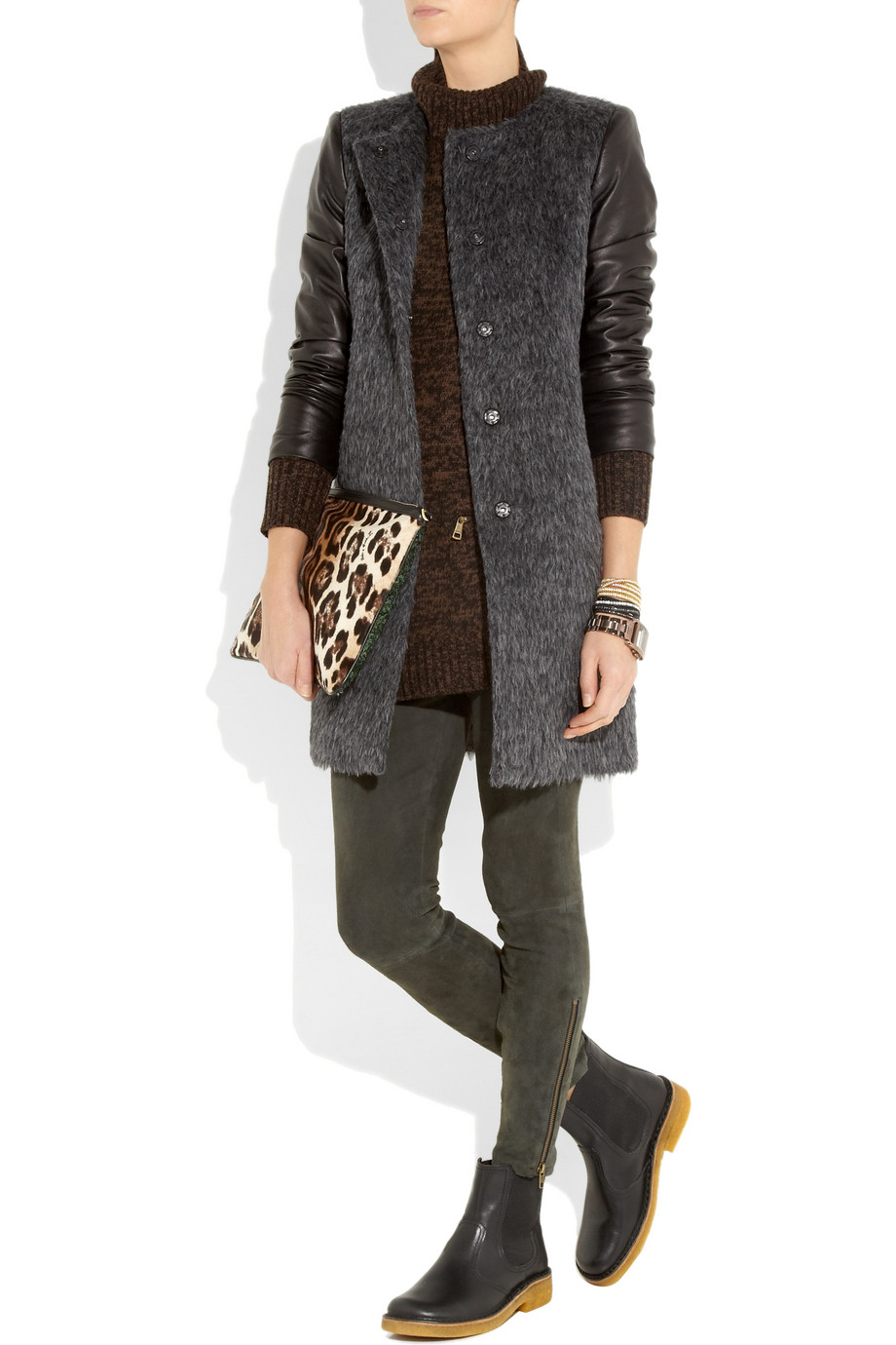 shearling lined chelsea boots