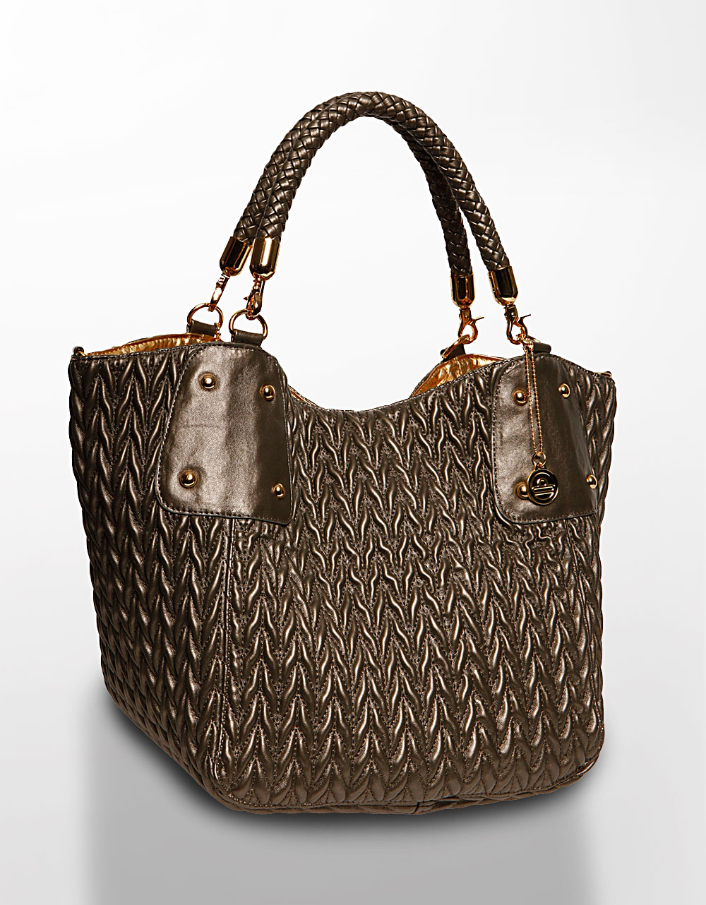 Big buddha Pearl Quilted Tote Bag in Metallic Lyst