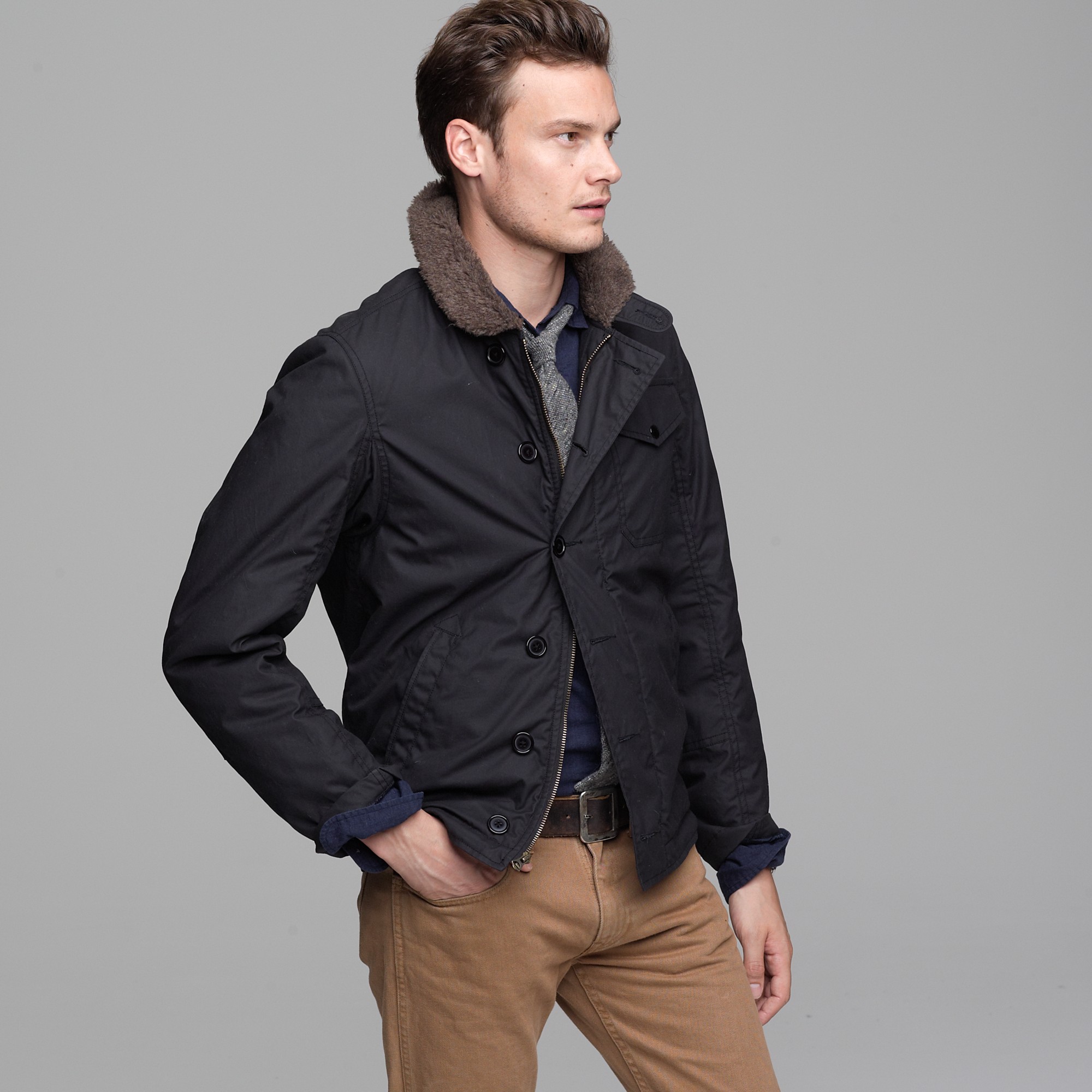 j crew navy jacket