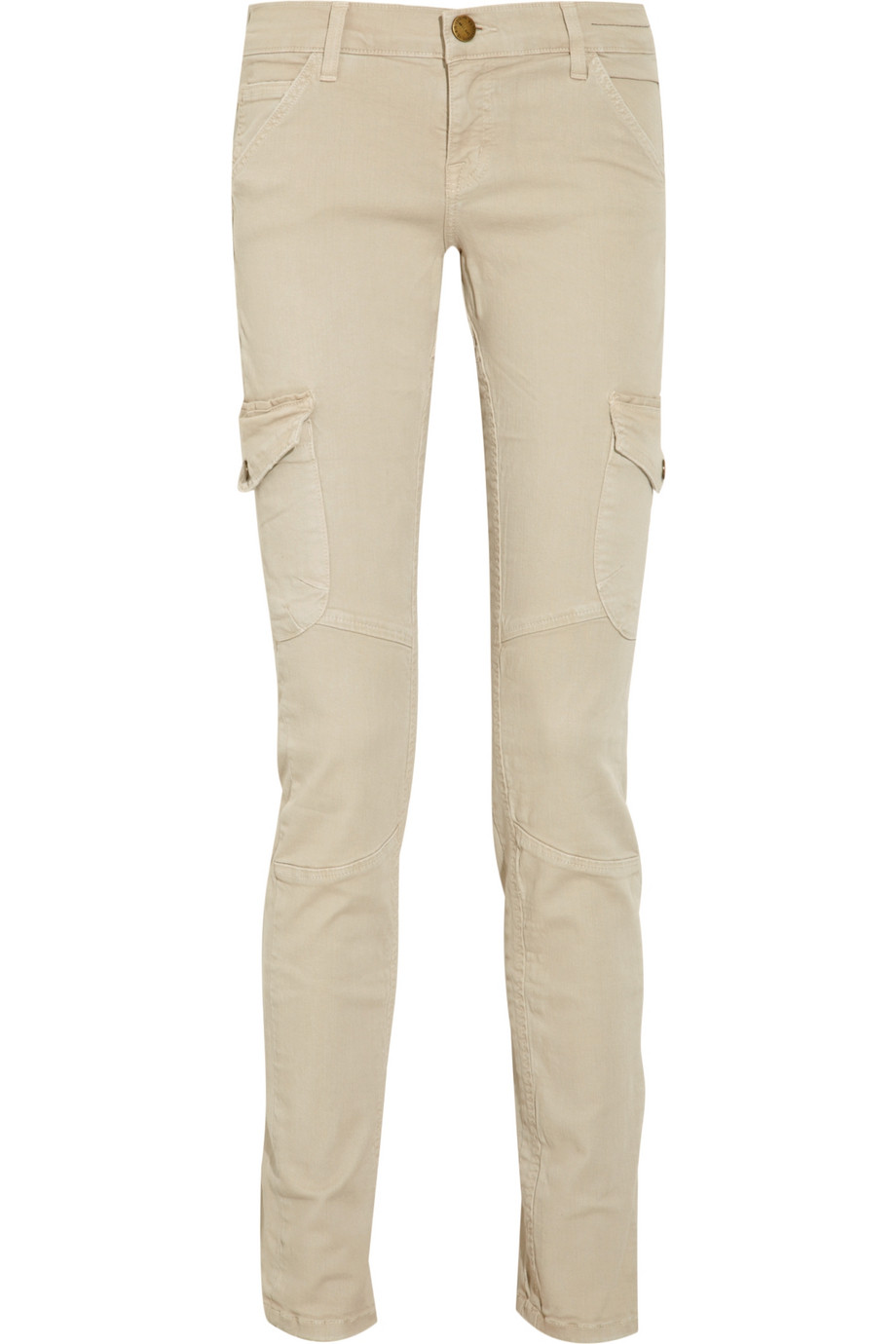 Current/elliott The Skinny Cargo Mid-rise Jeans in Beige (tan) | Lyst