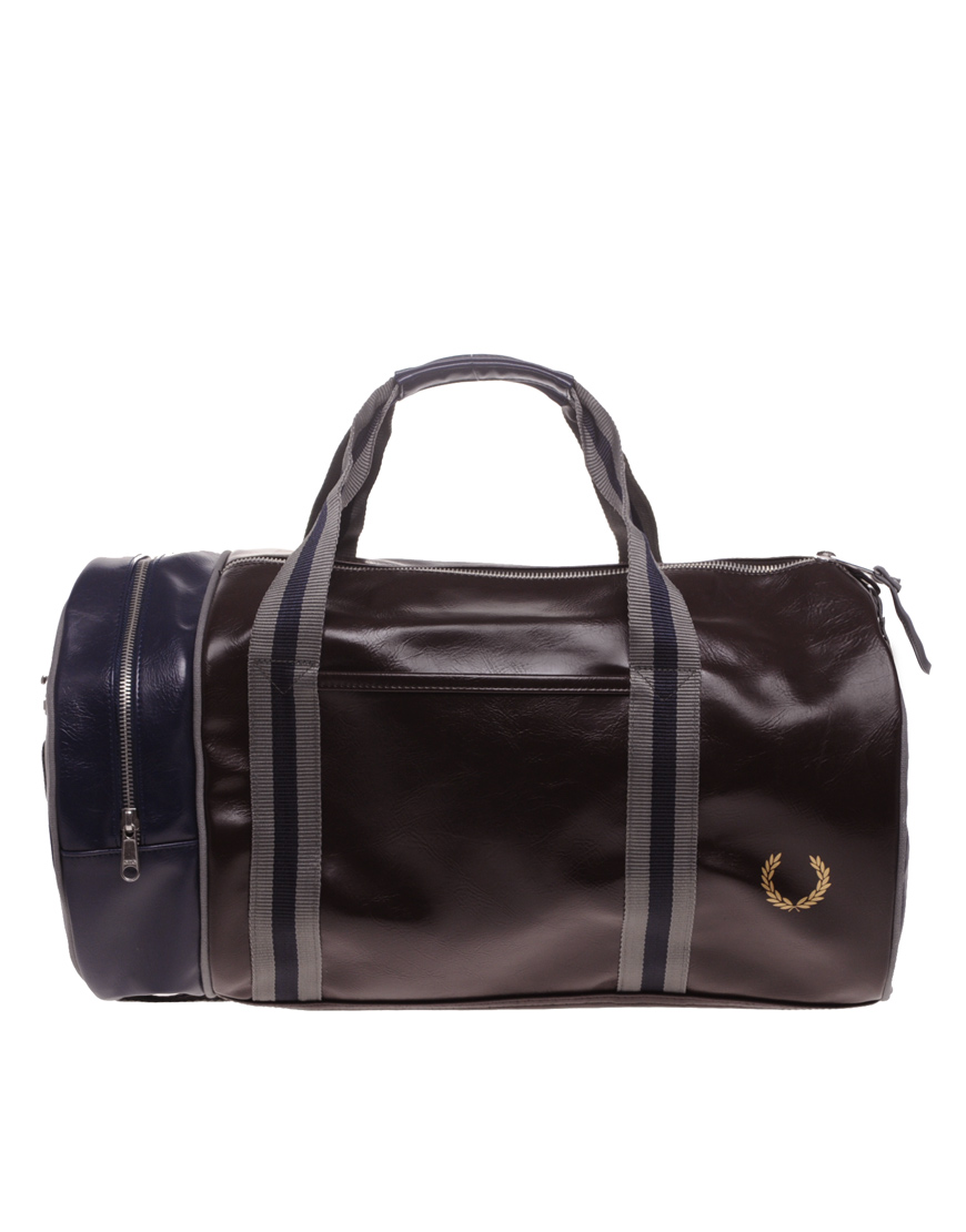 Fred Perry Contrast Barrel Bag in Brown for Men | Lyst
