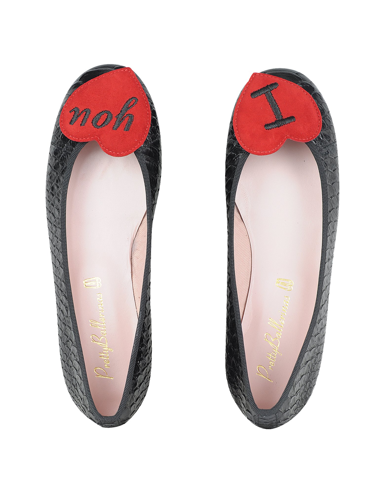 Pretty Ballerinas Red Heart Ballerina Shoes in Black Lyst