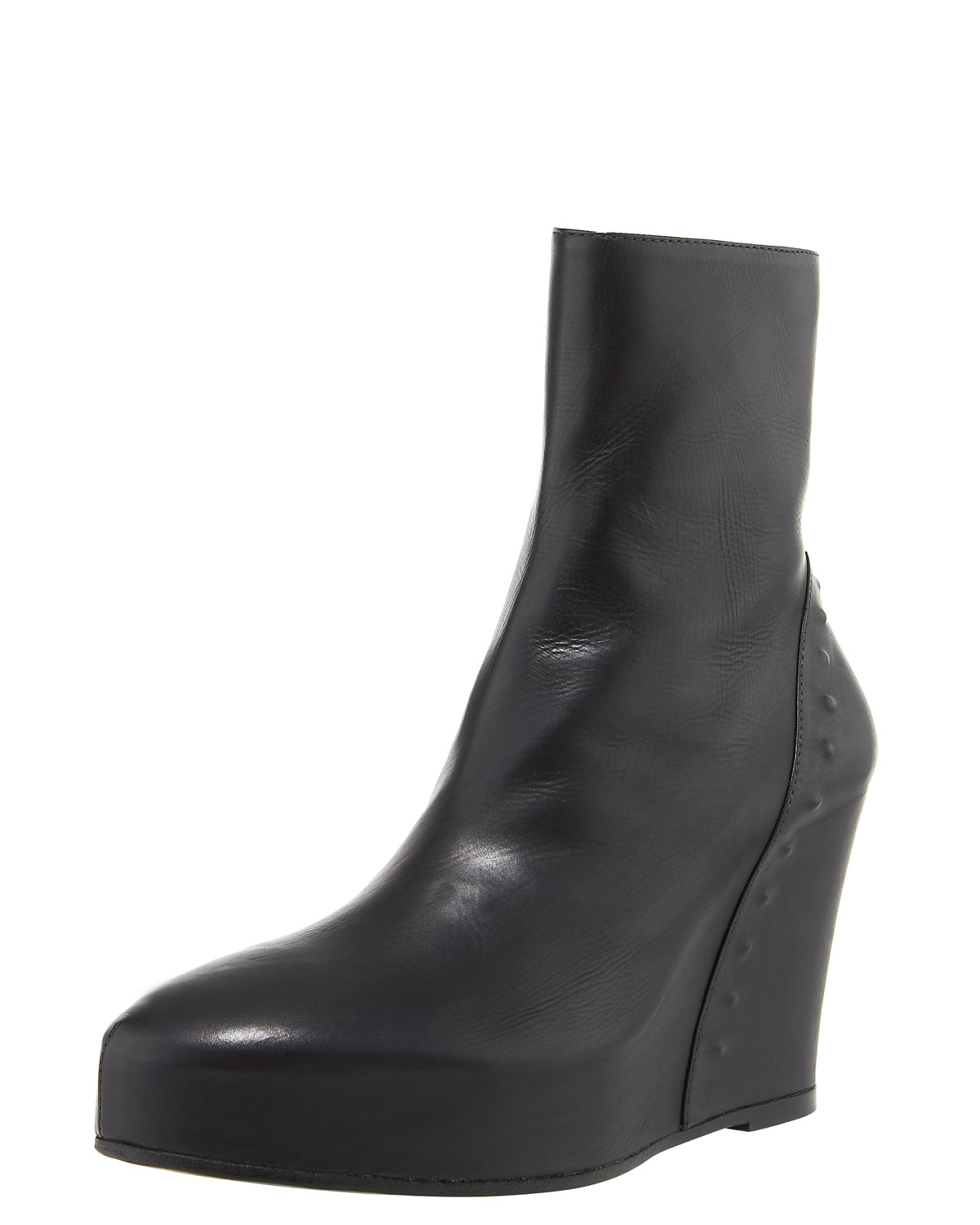 black flat ankle boots with studs