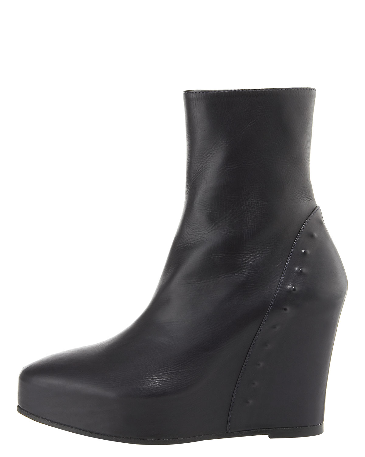 Ann Demeulemeester Self-stud Wedge Ankle Boot in Black - Lyst