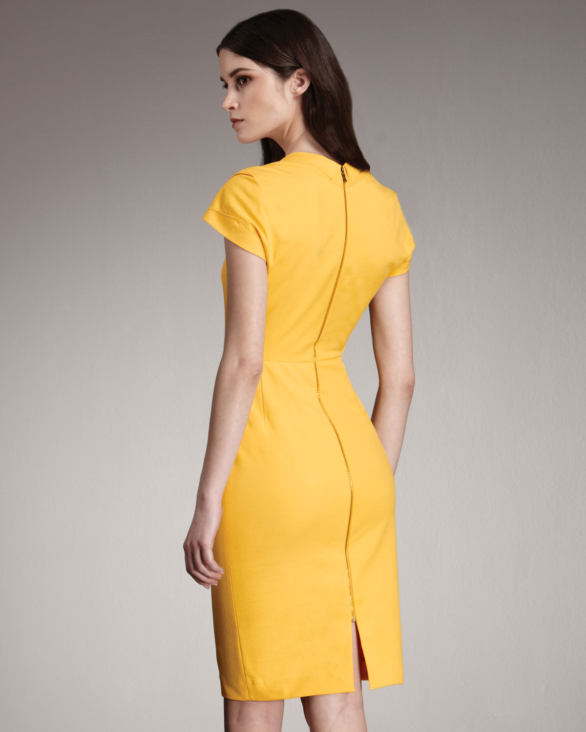 roland mouret yellow dress