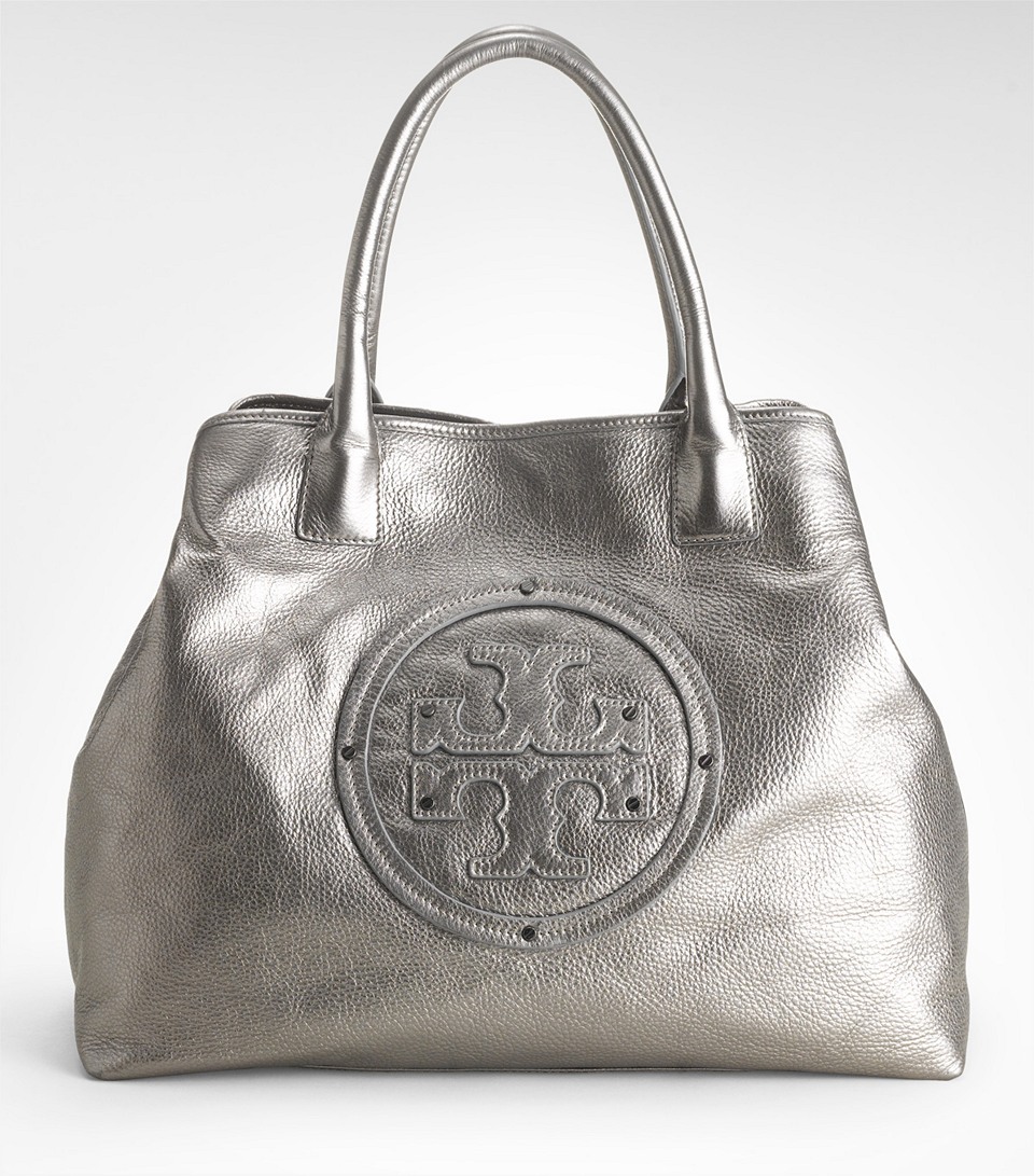 Tory Burch metallic leather bag 