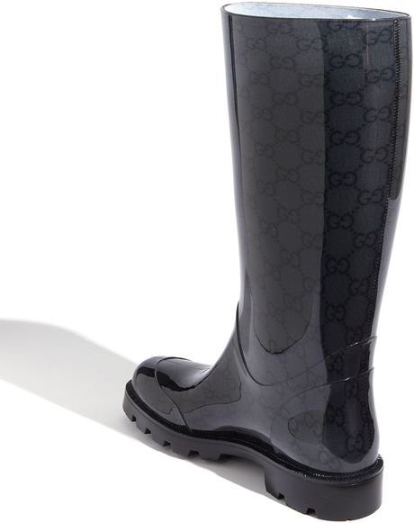 Gucci Edimburg Gg Rain Boot in Black (nero) | Lyst