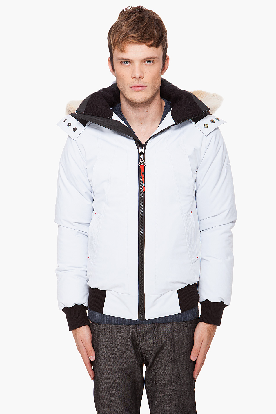 Download Cmfr Hooded Oxton Bomber Jacket in White for Men - Lyst