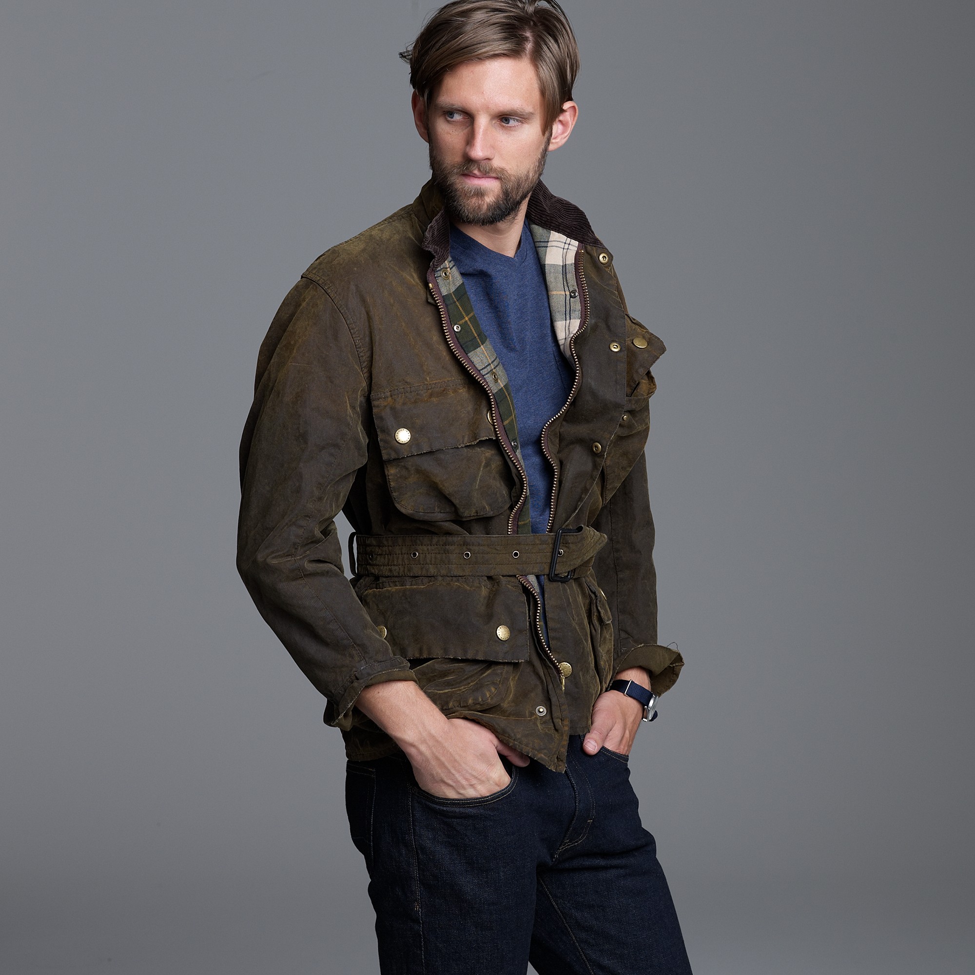 barbour 75th anniversary distressed international jacket
