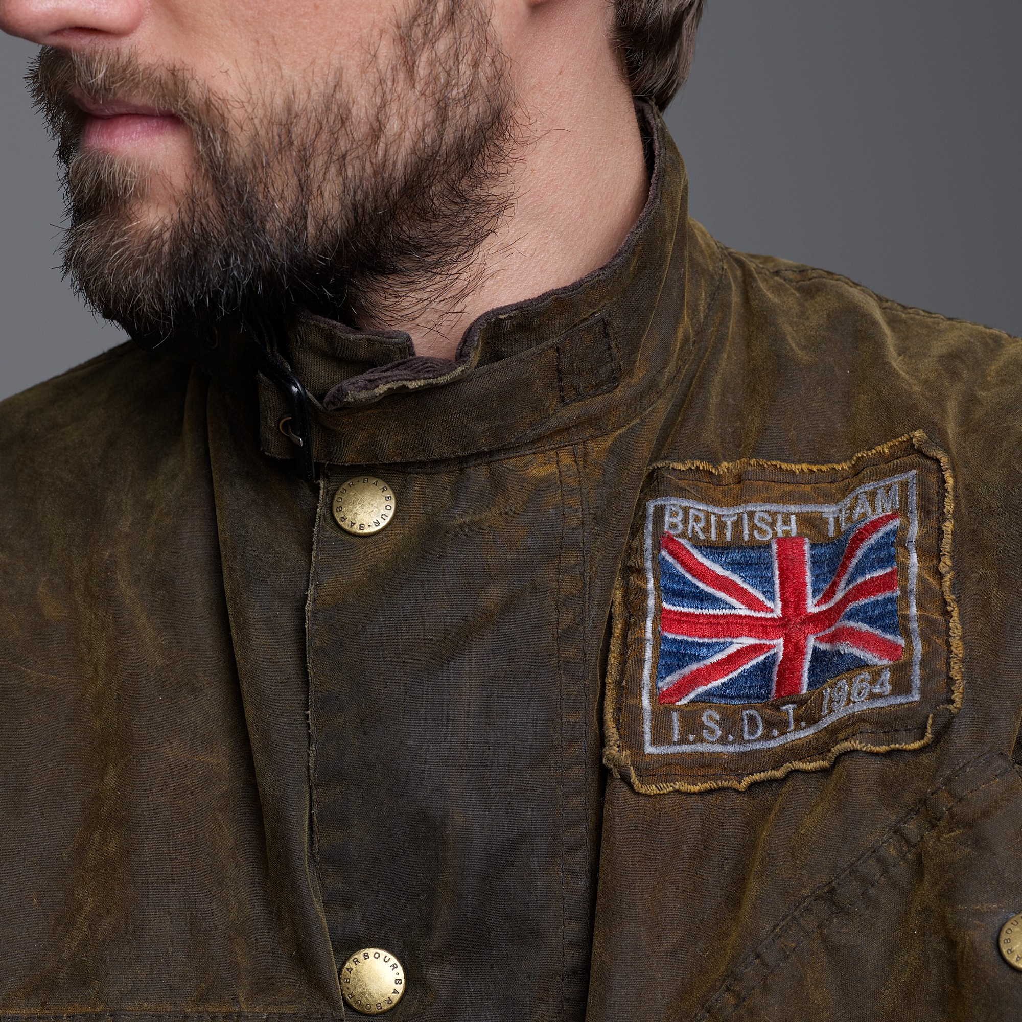 barbour 75th anniversary distressed international jacket