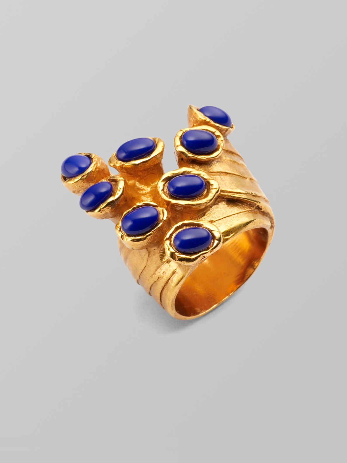 Saint Laurent Arty Dots Ring in Metallic Lyst