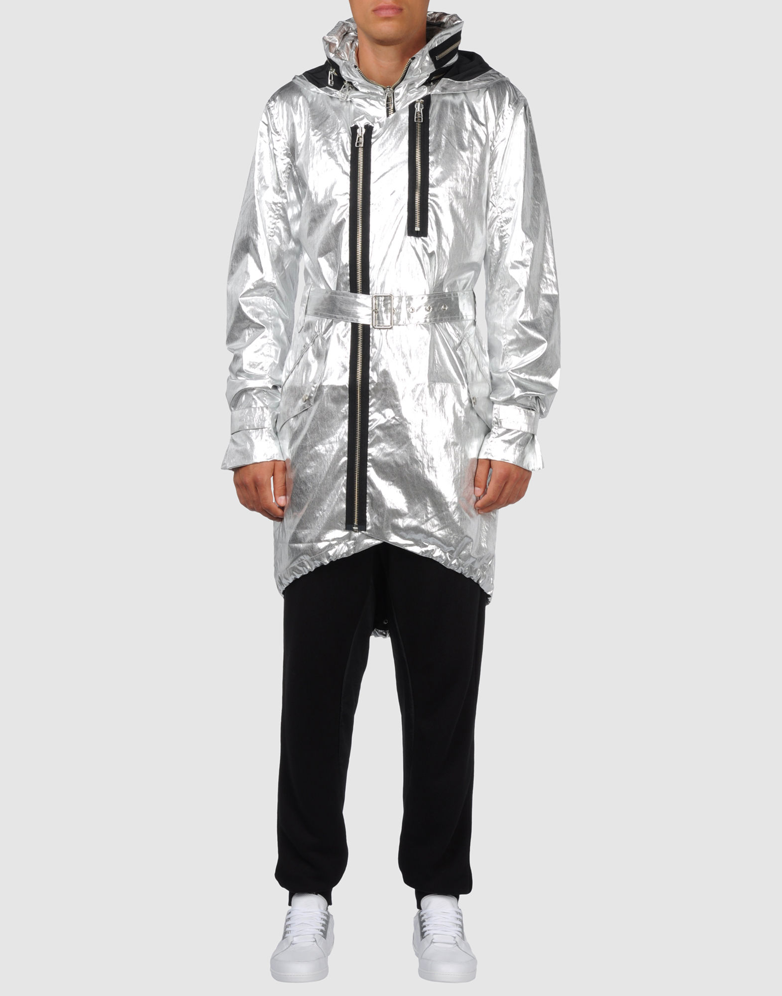 Adidas SLVR Adidas Slvr - Mid-length Jackets in Metallic for Men | Lyst