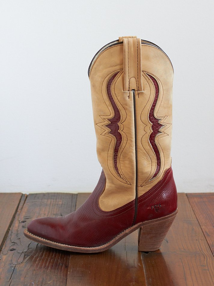 Free People Vintage Frye Cowboy Boots in Brown | Lyst