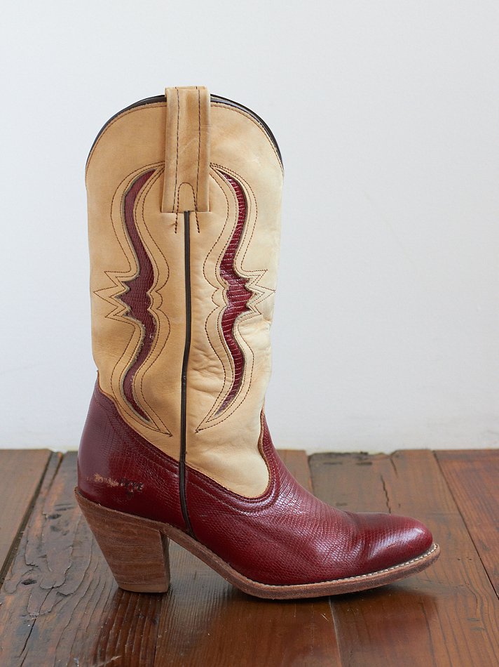 Free People Vintage Frye Cowboy Boots in Brown | Lyst