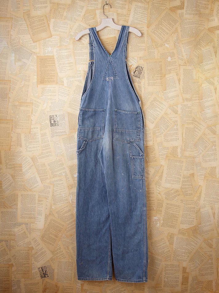 Free People Vintage Big Smith Overalls in Blue | Lyst