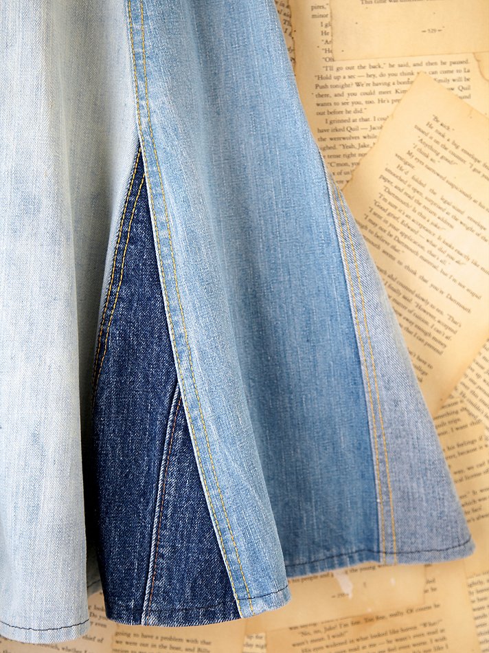 Free People Vintage Denim Maxi Skirt in Blue - Lyst