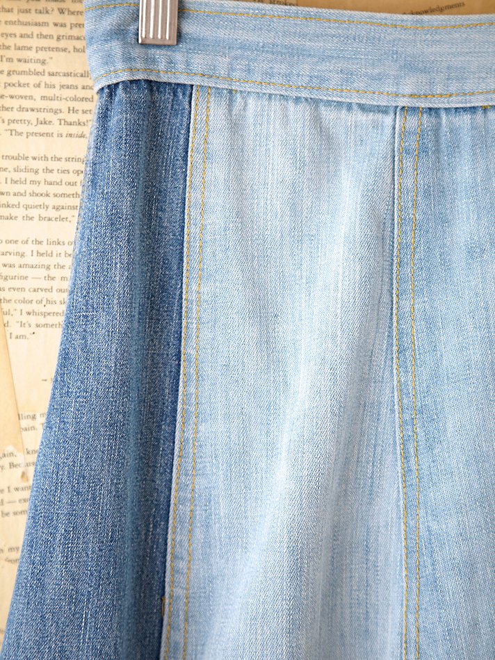 Free People Vintage Denim Maxi Skirt in Blue - Lyst