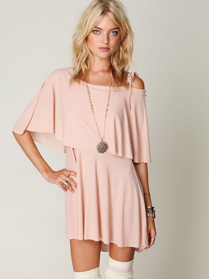Free People Double Rainbow Dress in Pink (nude blush) | Lyst