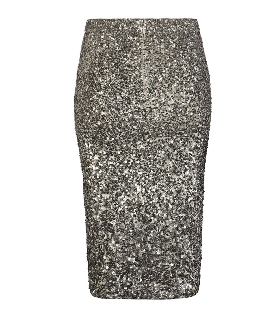 Lyst - Allsaints Scala Pencil Skirt in Metallic