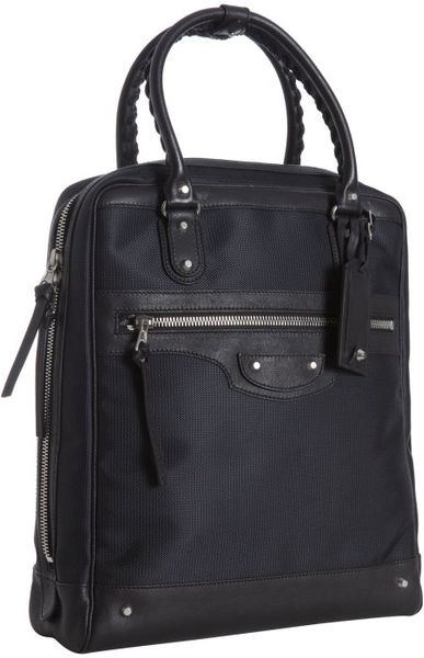 Balenciaga Navy Nylon and Leather Flight Bag in Blue for Men (navy) | Lyst