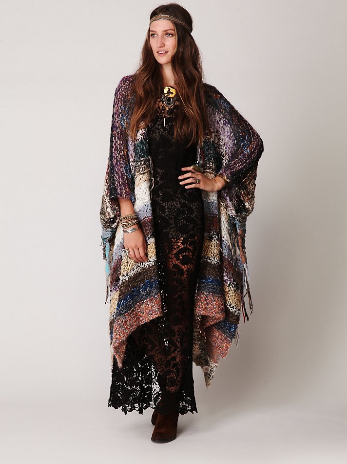 Free People Tangier Maxi Poncho | Lyst